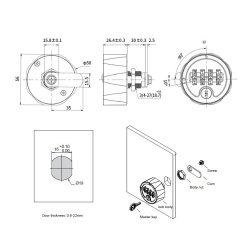 Kodels "Titan" 19x30mm med 4 Hjul - Hovednglesystem