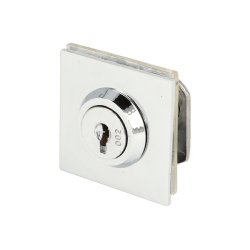 Vitrineskabsls til 8-10mm Glas - Forkromet