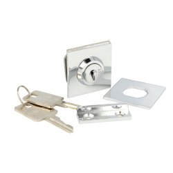 Vitrineskabsls til 8-10mm Glas - Forkromet