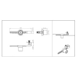 Vitrineskab Skydedrsls "Eir" 100mm