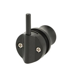 Vitrineskabsls "Sol" til 4-6mm Glas - Sort