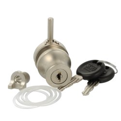 Vitrineskabsls "Sol" til 4-6mm Glas - Mat Forniklet