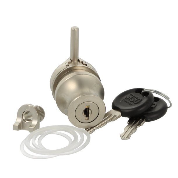 Vitrineskabsls "Sol" til 4-6mm Glas - Mat Forniklet