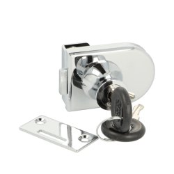 Vitrineskabsls "Fulla" til 4-6mm Glas - Forkromet