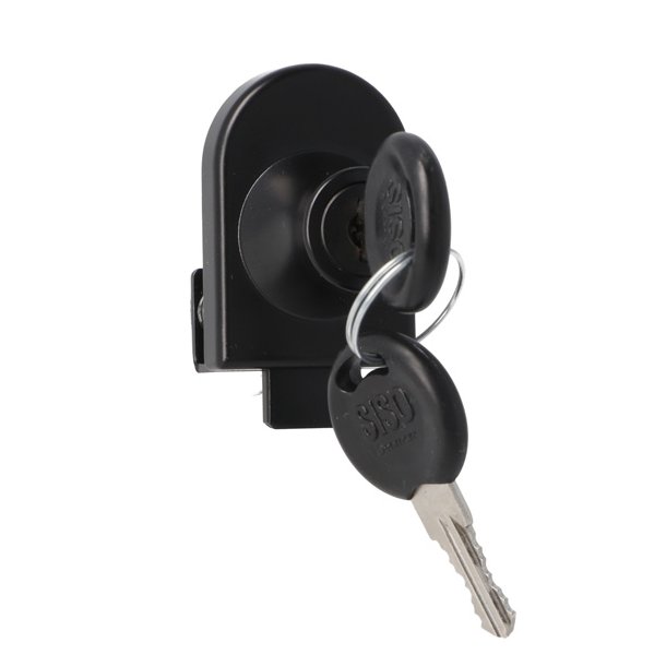 Vitrineskabsls "Fulla" til 4-6mm Glas - Sort