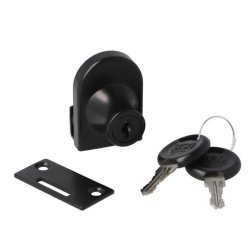 Vitrineskabsls "Fulla" til 4-6mm Glas - Sort