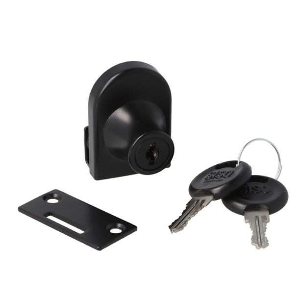 Vitrineskabsls "Fulla" til 4-6mm Glas - Sort