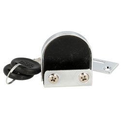 Vitrineskabsls "Lofn" til 6-8mm Glas - Forkromet