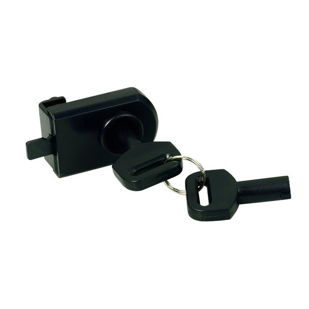 Vitrineskabsl�s "Audio" til 4-6mm Glas - Sort - Samme N�gle