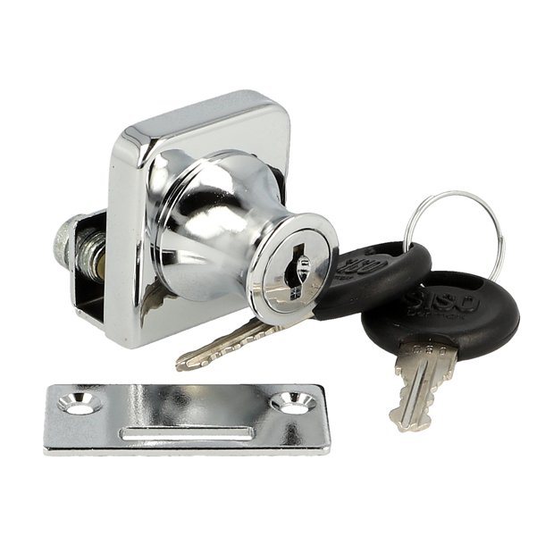 Vitrineskabsls "Gerd" til 4-6mm Glas - Samme Ngle