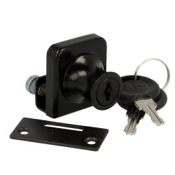 Vitrineskabsls "Gerd" til 4-6mm Glas - Sort