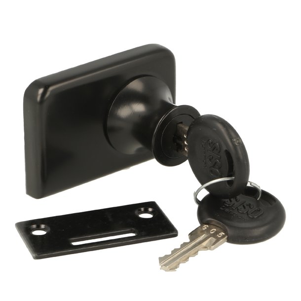 Vitrineskabsls "Gerd" t/4-6mm Dobbelt Glas - Sort