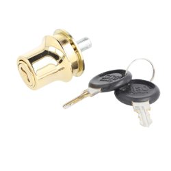 Vitrineskab Skydedrs Trykls "Var" - Messing Look