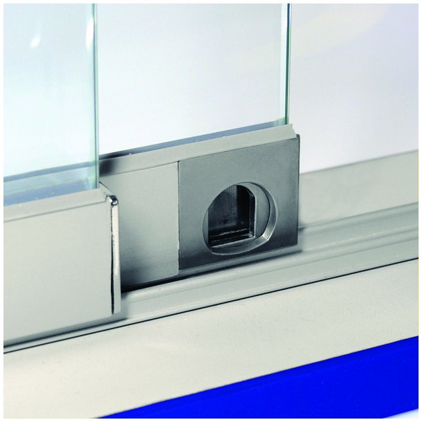 Vitrineskab Skyded�rs Trykl�s "Rind" - Alu Finish