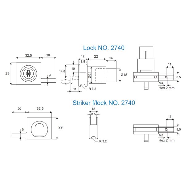 Vitrineskab Skydedrs Trykls "Rind" - Samme Ngle