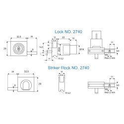 Vitrineskab Skydedrs Trykls "Rind" - Alu Finish