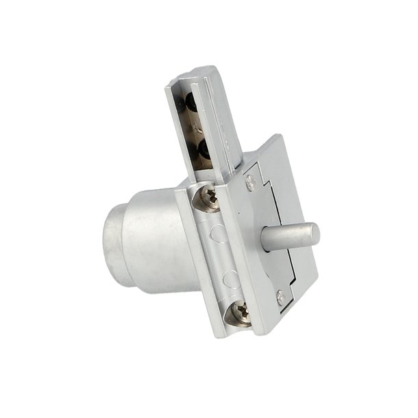 Vitrineskab Skydedrs Trykls "Njrun" - Alu Finish