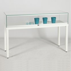 Vitrineskab Skydedrs Trykls "Njrun" - Alu Finish