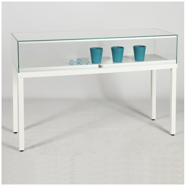 Vitrineskab Skydedrs Trykls "Njrun" - Alu Finish