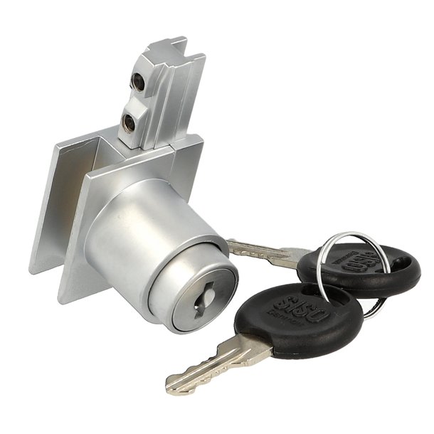 Vitrineskab Skydedrs Trykls "Njrun" - Alu Finish