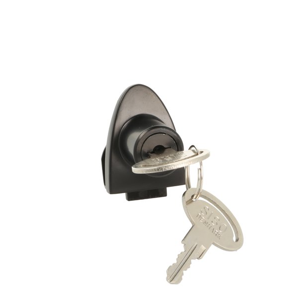 Vitrineskabsls "Vr" til 4-6mm Glas - Sort