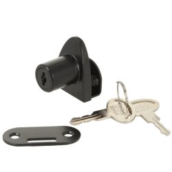 Vitrineskabsls "Vr" til 4-6mm Glas - Sort