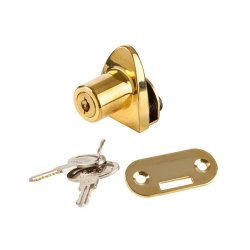 Vitrineskabsls "Vr" til 4-5mm Glas - Messing Look