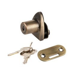 Vitrineskabsls "Vr" til 4-5mm Glas - Bronzeret