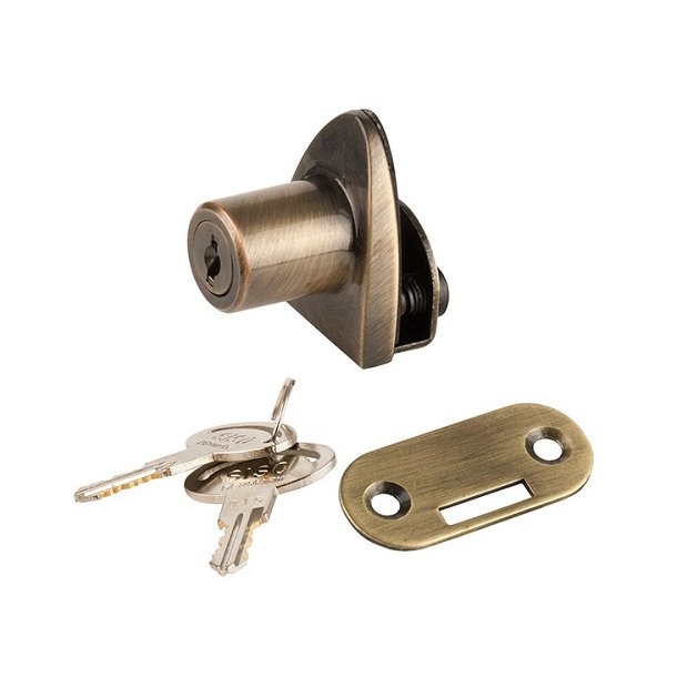 Vitrineskabsls "Vr" til 4-5mm Glas - Bronzeret