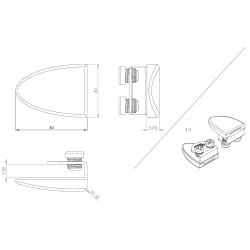 Slutblik til Vitrineskabsls "Gero" m/Dobbelt Glas