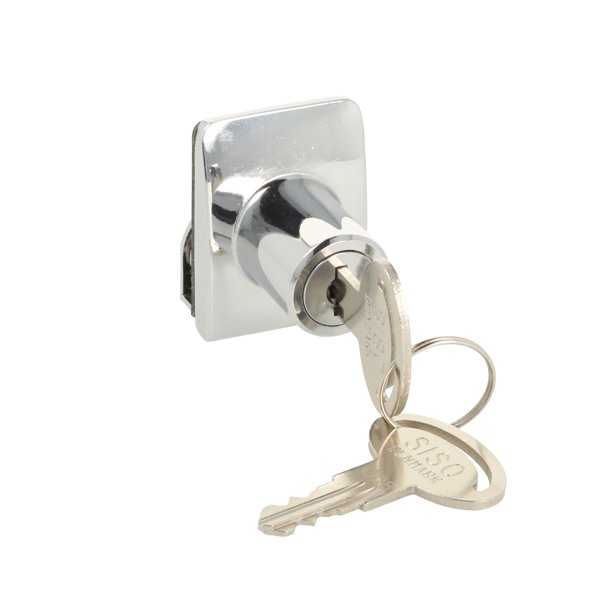 Vitrineskabsls "Sigyn" til 4-6mm Glas - Forkromet