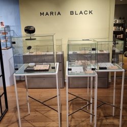 Vitrineskabsls "Sigyn" til 4-6mm Glas - Forkromet