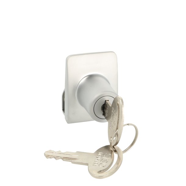 Vitrineskabsls "Sigyn" til 4-6mm Glas - Alu Finish