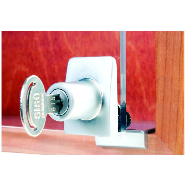 Vitrineskabsls "Sigyn" til 4-6mm Glas - Sort