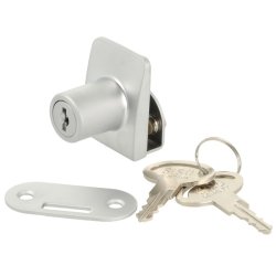 Vitrineskabsls "Sigyn" til 4-6mm Glas - Alu Finish