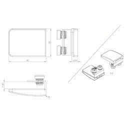 Slutblik til Vitrineskabsls "Sjfn" m/Dobbelt Glas