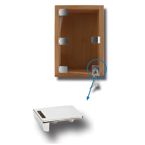 Slutblik til Vitrineskabsls "Sigyn" m/Enkelt Glas