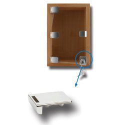 Slutblik til Vitrineskabsls "Sigyn" m/Enkelt Glas