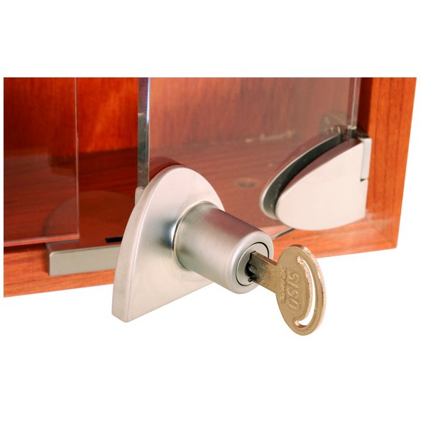 Vitrineskabsls "Gero" t/4-6mm Dobbelt Glas - Samme Ngle