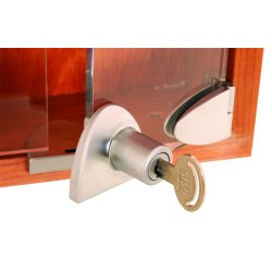 Vitrineskabsls "Gero" t/4-6mm Dobbelt Glas - Bronzeret