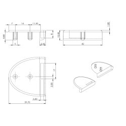 Slutblik til Vitrineskabsls "Gero" m/Dobbelt Glas