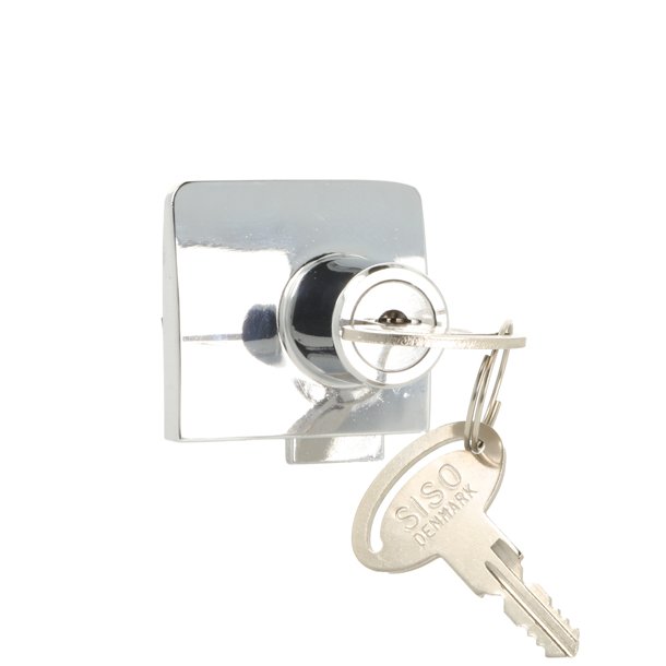 Vitrineskabsls "Sjfn" t/4-6mm Dobbelt Glas - Forkromet