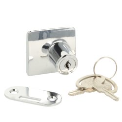 Vitrineskabsls "Sjfn" t/4-6mm Dobbelt Glas - Forkromet