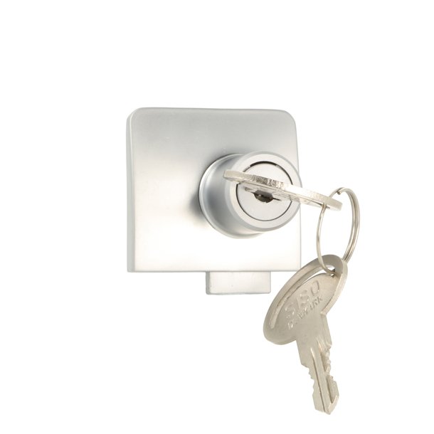 Vitrineskabsls "Sjfn" t/4-6mm Dobbelt Glas - Alu Finish