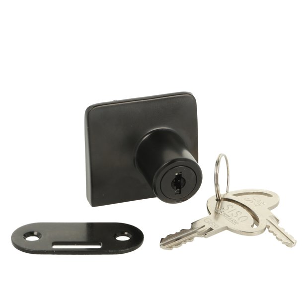 Vitrineskabsls "Sjfn" t/4-6mm Dobbelt Glas - Sort