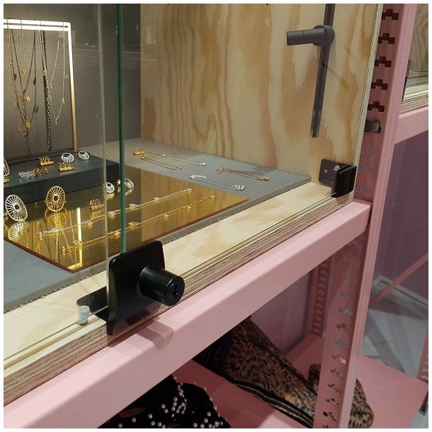 Vitrineskabsls "Sjfn" t/4-6mm Dobbelt Glas - Samme Ngle