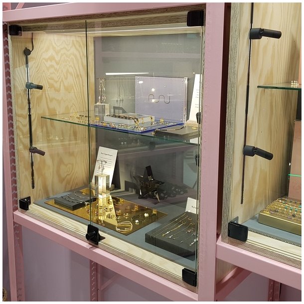 Vitrineskabsls "Sjfn" t/4-6mm Dobbelt Glas - Samme Ngle