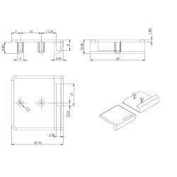 Slutblik til Vitrineskabsls "Sjfn" m/Dobbelt Glas