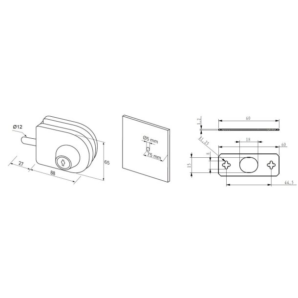 Glasdrls "Frigg" til 10-12mm Glas - Sort