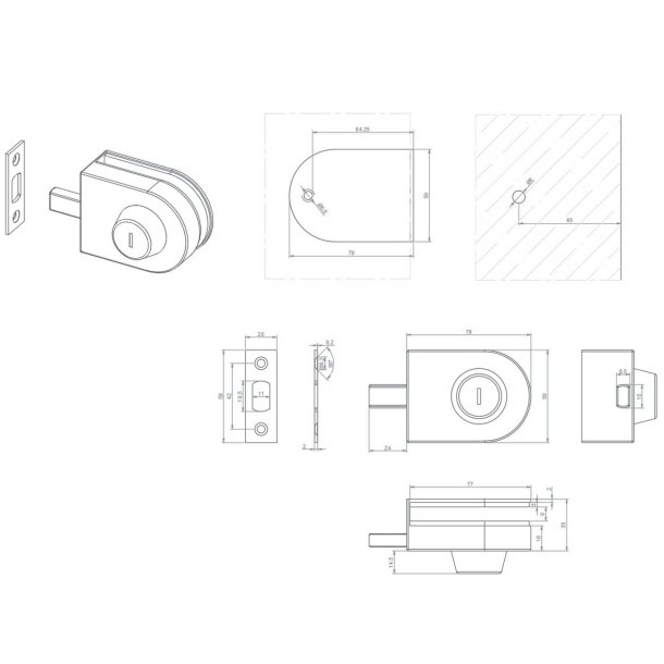 Glasdrls "Frigg" til 8-12mm Glas - Samme Ngle